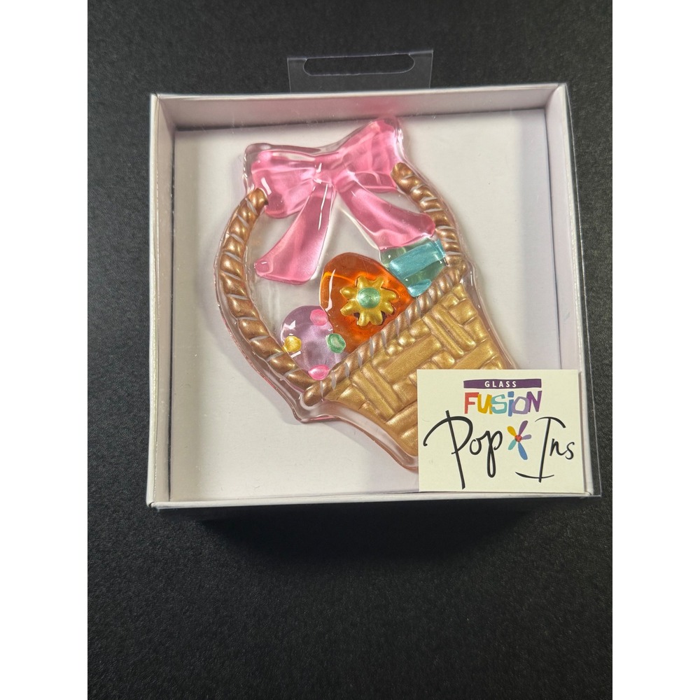 Demdaco Glass Fusion Pop-Ins Easter Basket Lori Siebert Glass Icon J8